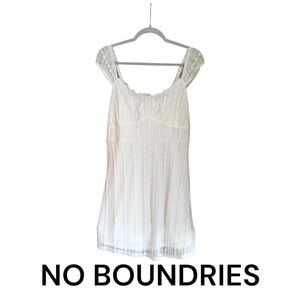 No Boundaries White Lace Mini Dress